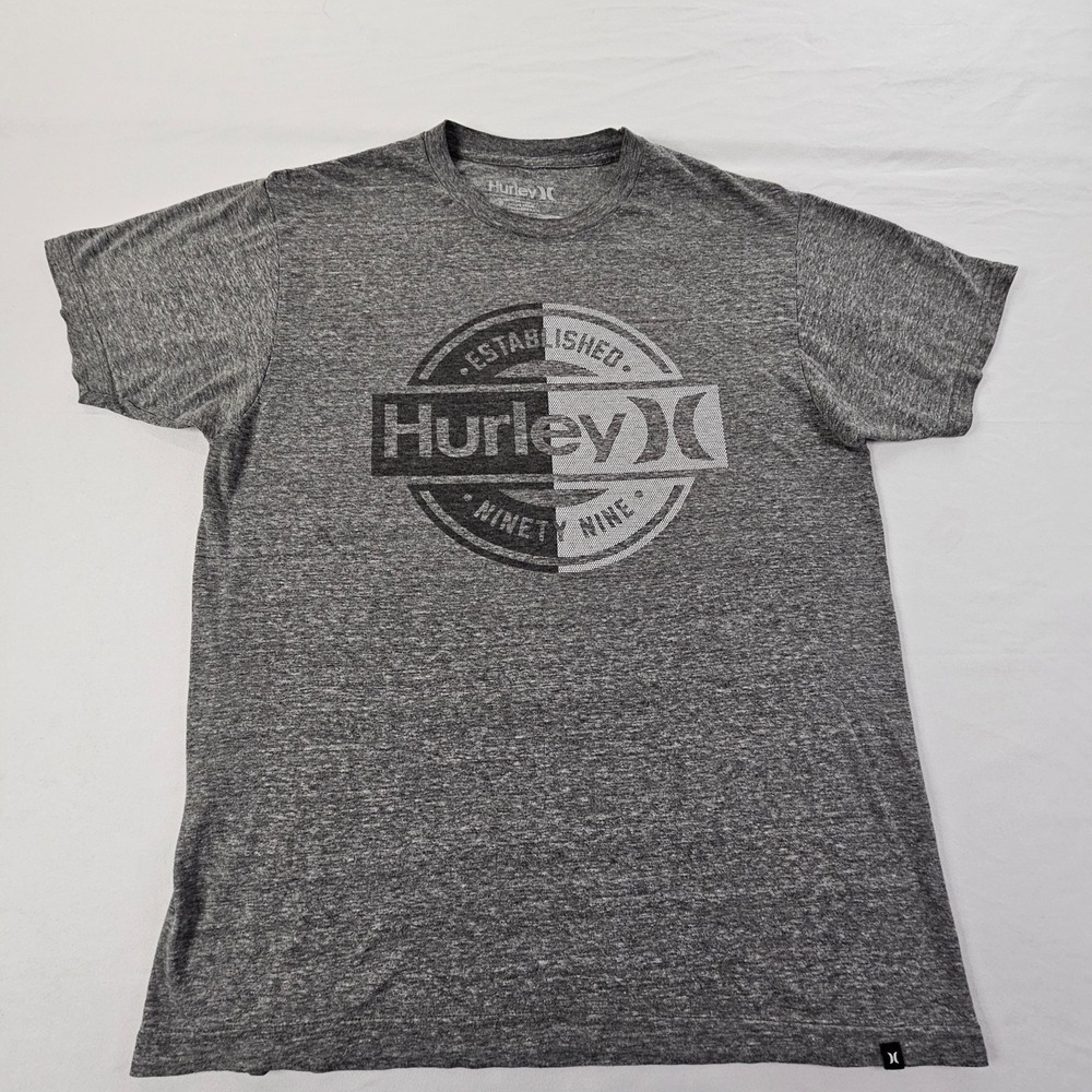 Hurley Est 1999 Gray Short Sleeve Cotton‎ Blend T-Shirt Men's M